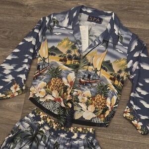 SPA Womens 2 Piece Hawaiian Set Size‎ Small